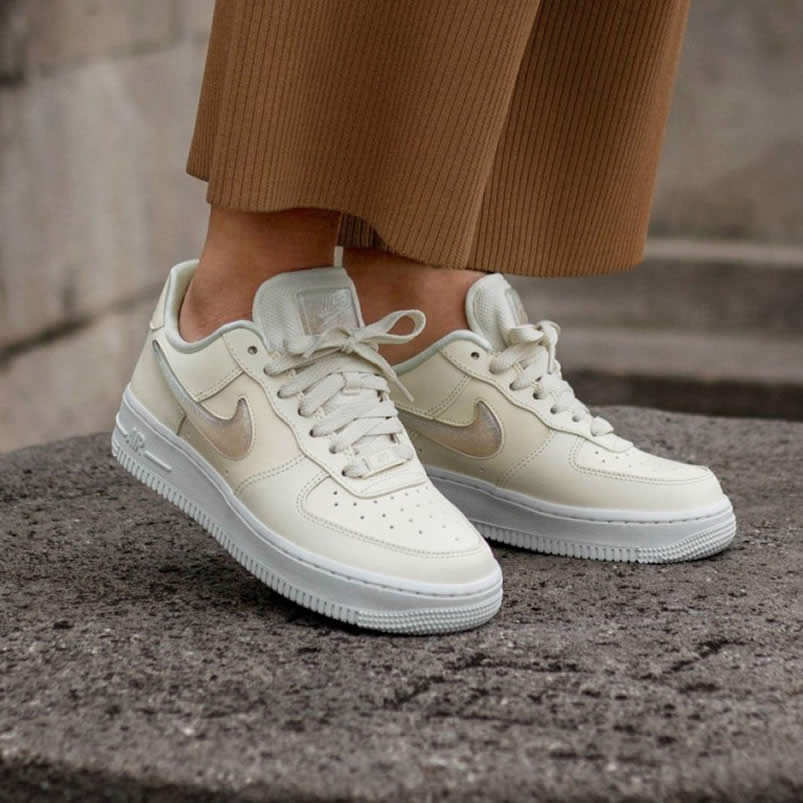 Nike Air Force 1 Womens Jelly Puff Wmns Af1 Low For Sale Pale Ivory Shoes Ah6827 100 On Feet (2) - www.newkick.vip