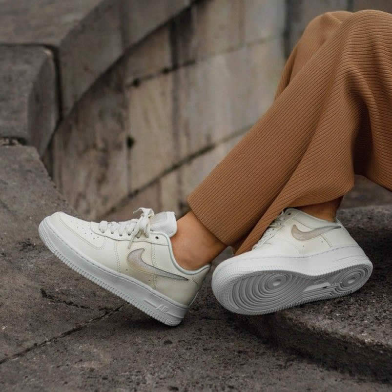 Nike Air Force 1 Womens Jelly Puff Wmns Af1 Low For Sale Pale Ivory Shoes Ah6827 100 On Feet (3) - www.newkick.vip