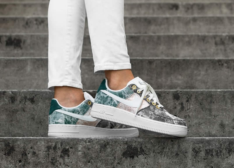 Womens Nike Air Force 1 Low 07 Lxx White Oil Grey On Feet Shoes Ao1017 100 (1) - www.newkick.vip