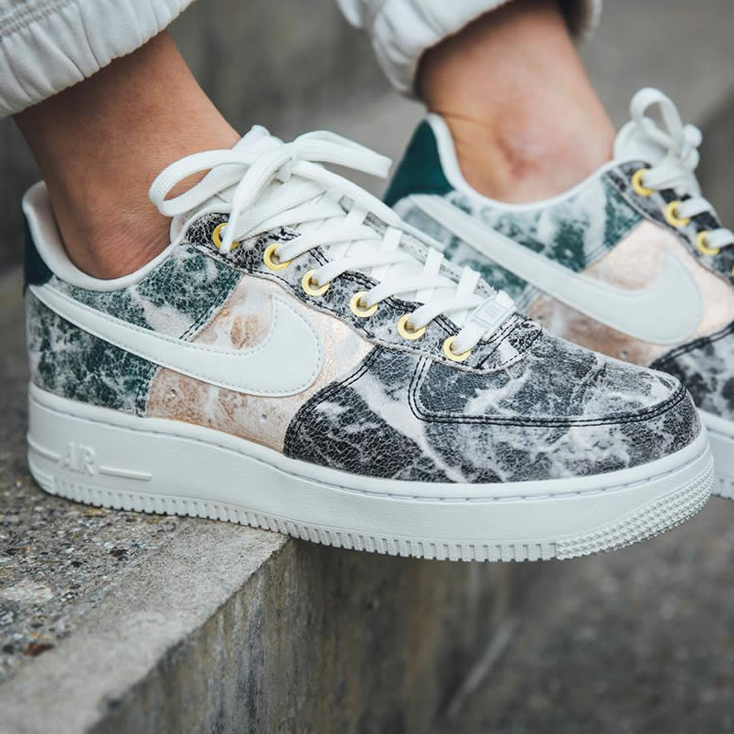 Womens Nike Air Force 1 Low 07 Lxx White Oil Grey On Feet Shoes Ao1017 100 (3) - www.newkick.vip