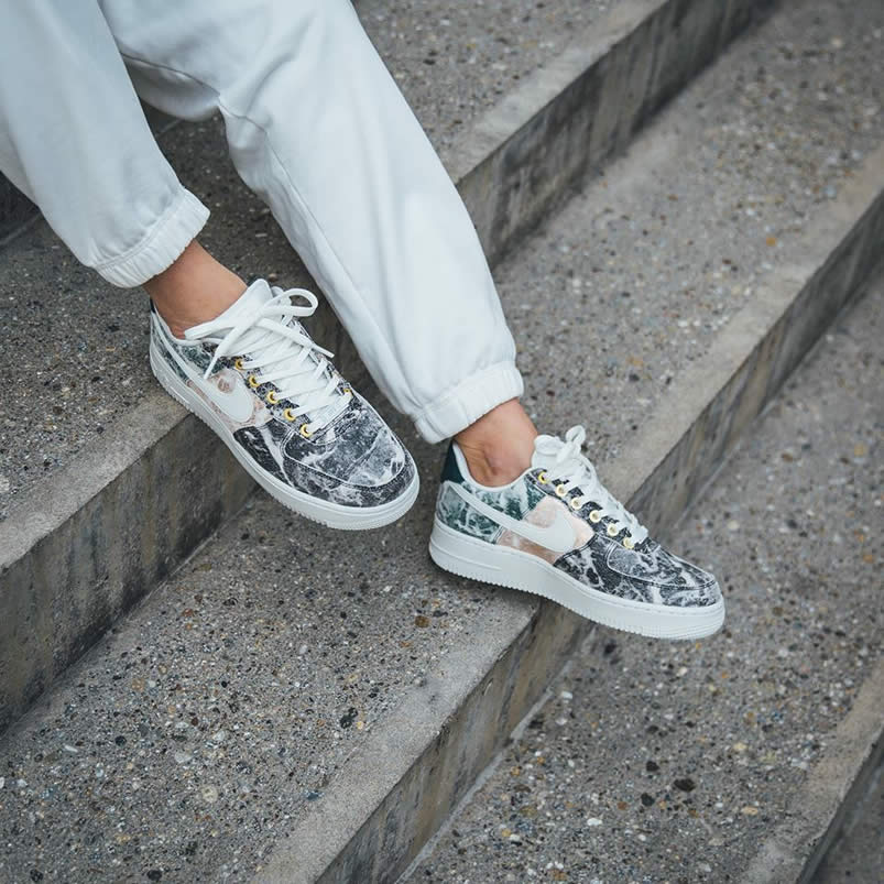 Womens Nike Air Force 1 Low 07 Lxx White Oil Grey On Feet Shoes Ao1017 100 (4) - www.newkick.vip