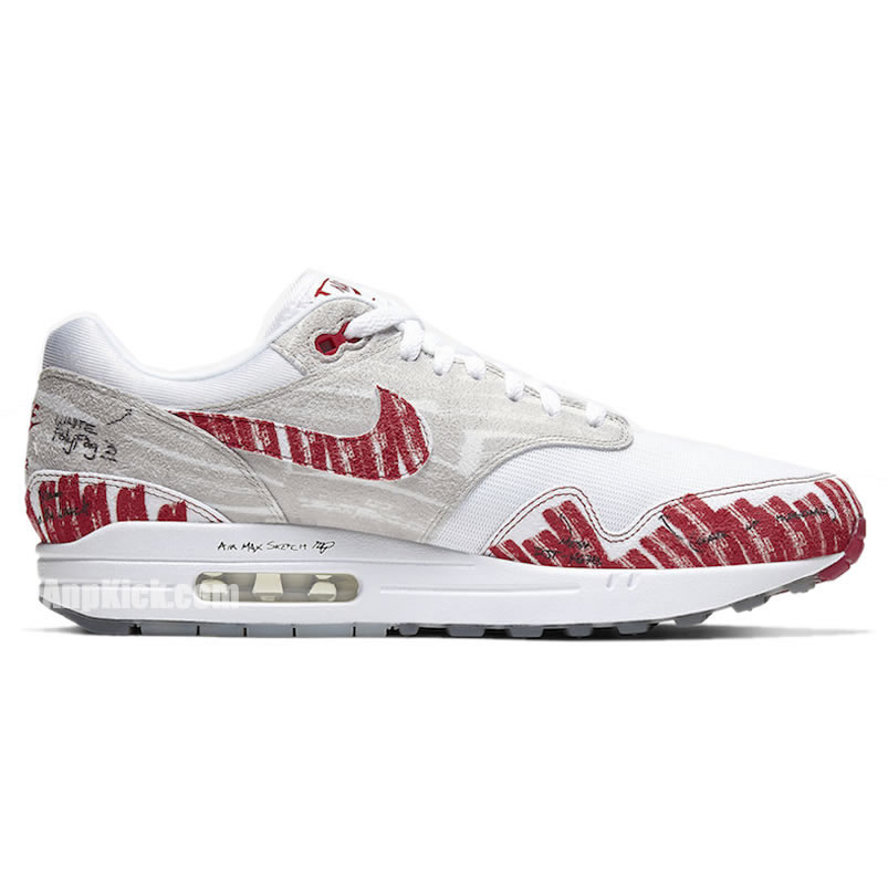 Nike Air Max 1 Tinker Sketch To Shelf White University Red Grey Cj4286 101 (2) - www.newkick.vip Nike Air Max 1 Tinker Sketch To Shelf White University Red Grey Cj4286 101 (2) - www.newkick.vip