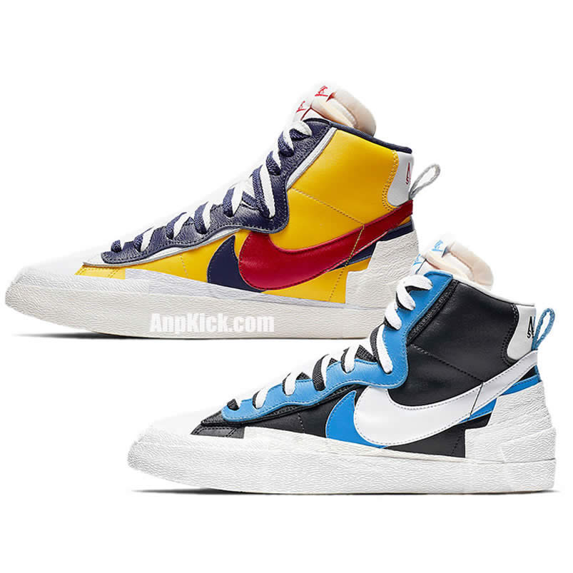 Sacai Nike Blazer Mid Navy Blue Bv0072 001 Yellow Bv0072 700 (1) - www.newkick.vip