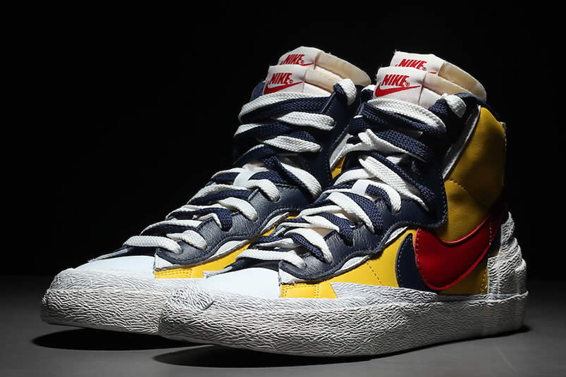 Sacai Nike Blazer Mid Navy Blue Bv0072 001 Yellow Bv0072 700 (17) - www.newkick.vip