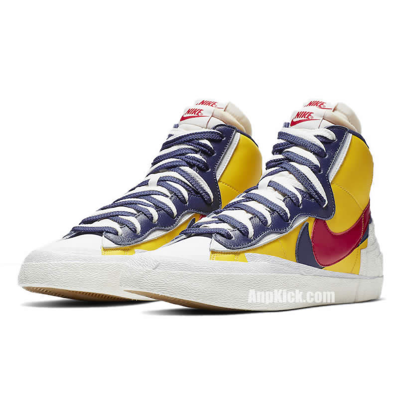 Sacai Nike Blazer Mid Navy Blue Bv0072 001 Yellow Bv0072 700 (2) - www.newkick.vip