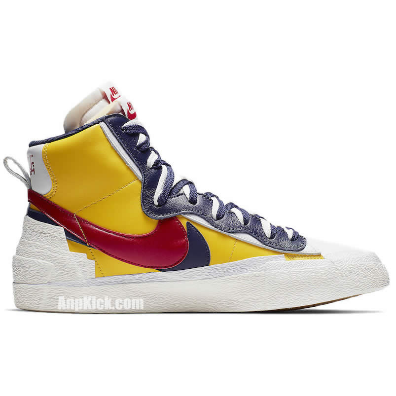 Sacai Nike Blazer Mid Navy Blue Bv0072 001 Yellow Bv0072 700 (4) - www.newkick.vip