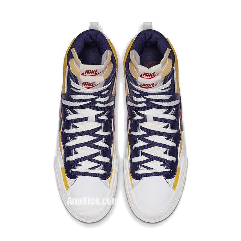 Sacai Nike Blazer Mid Navy Blue Bv0072 001 Yellow Bv0072 700 (5) - www.newkick.vip